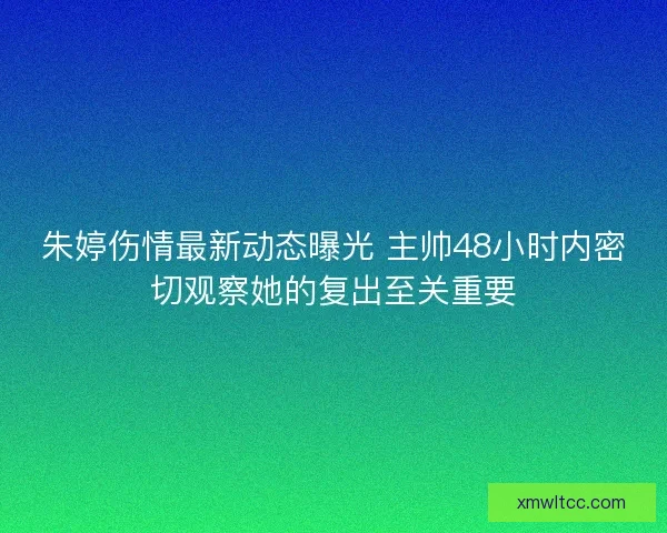 朱婷伤情最新动态曝光 主帅48小时内密切观察她的复出至关重要
