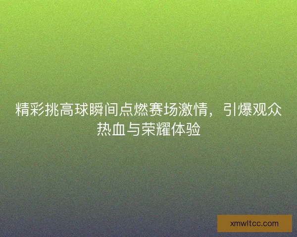 精彩挑高球瞬间点燃赛场激情,引爆观众热血与荣耀体验 精彩挑高球瞬间点燃赛场激情,引爆观众热血与荣耀体验