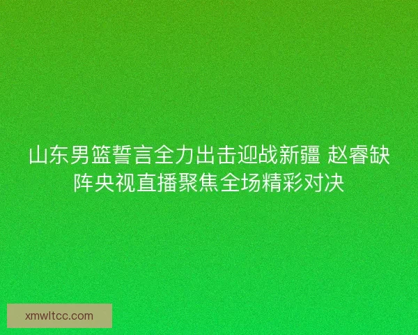 山东男篮誓言全力出击迎战新疆 赵睿缺阵央视直播聚焦全场精彩对决